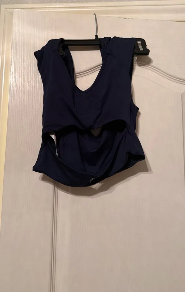 Free People Movement Blue Crop Tank - Image 3