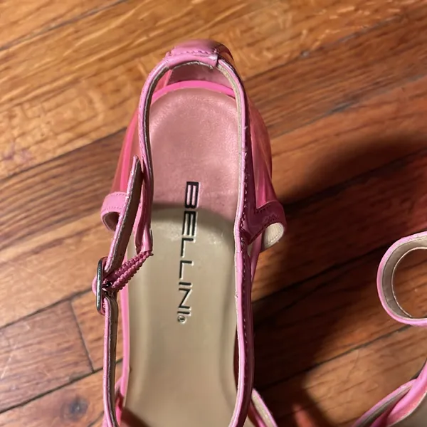 Bellini Katia pink ankle straps 3 inch heels with clear pink details - Image 3
