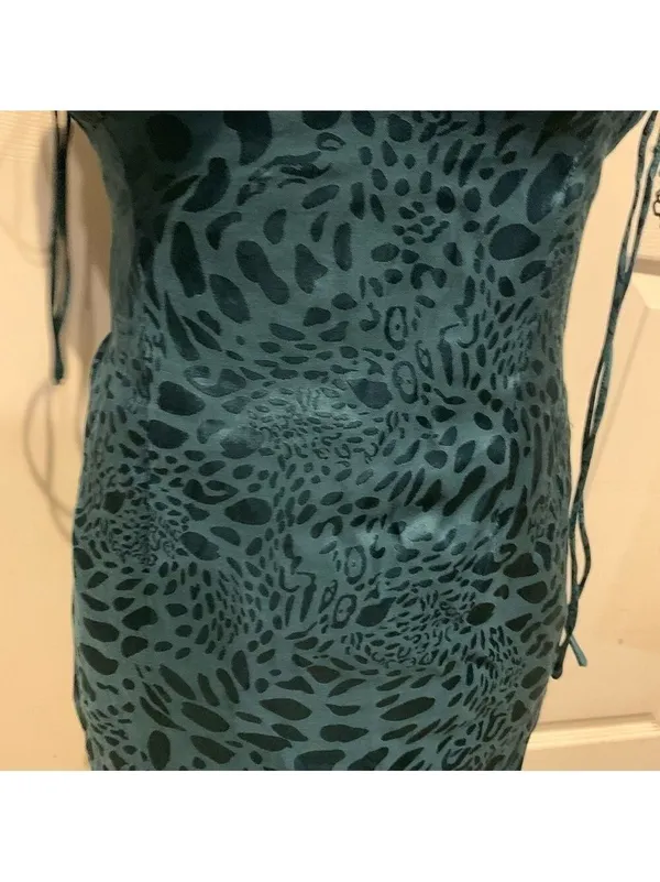 SKYLAR & MADISON Forest Green Print Mini Dress size medium HOCO FORMAL - Image 8