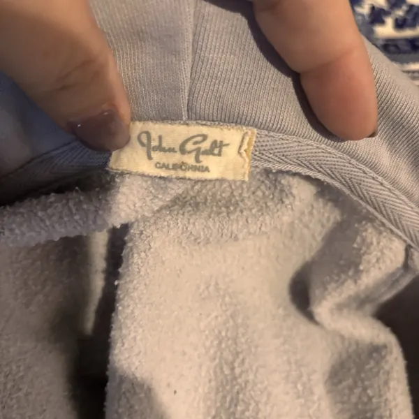 John Galt Zip Up Hoodie One Size‎ Lavender Purple California Cropped Sweatshirt - Image 4