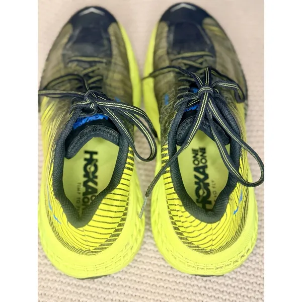 HOKA One One Evo Speedgoat Trail Running Shoes Vibram Citrus Black Women 8.5 EUC - Image 4
