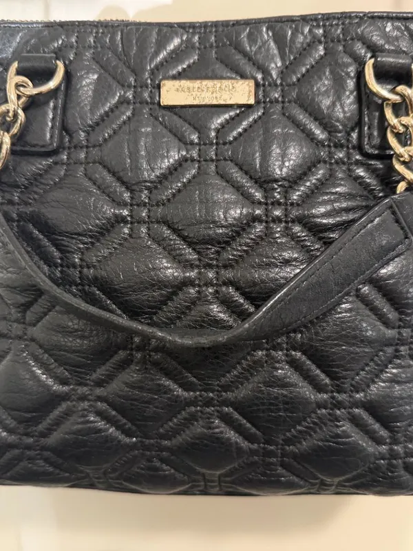 Kate Spade Small Rachelle Astor Court Quilted Satchel Black 100% Leather Purse - Image 3