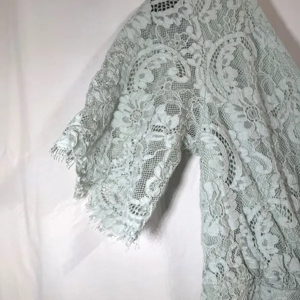 Altard State Sage Green Lace Romper Womens S Open Back Cottagecore Bridal Boho‎ - Image 8