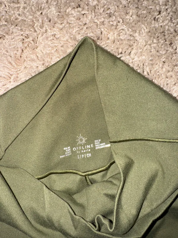 Aerie olive green  crossover legging - Image 2