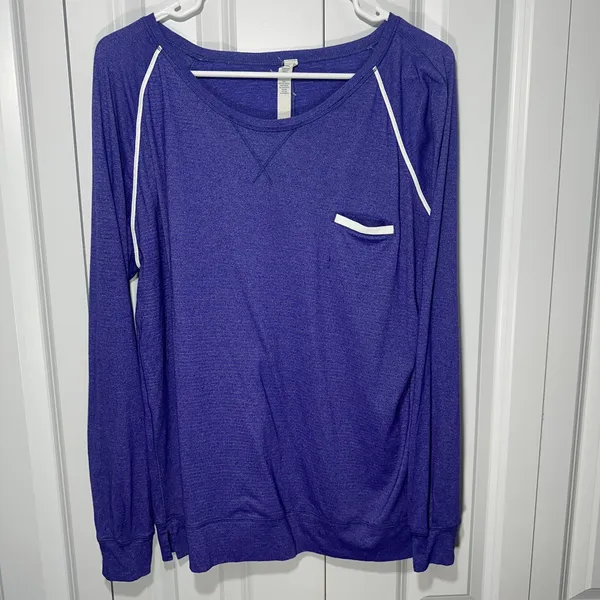 Lululemon Weightless Crew Long Sleeve Top Womens 12 Purple Reflective Running‎ - Image 2