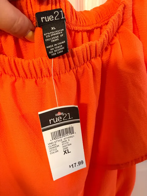 Orange Ruffle Romper - Image 3