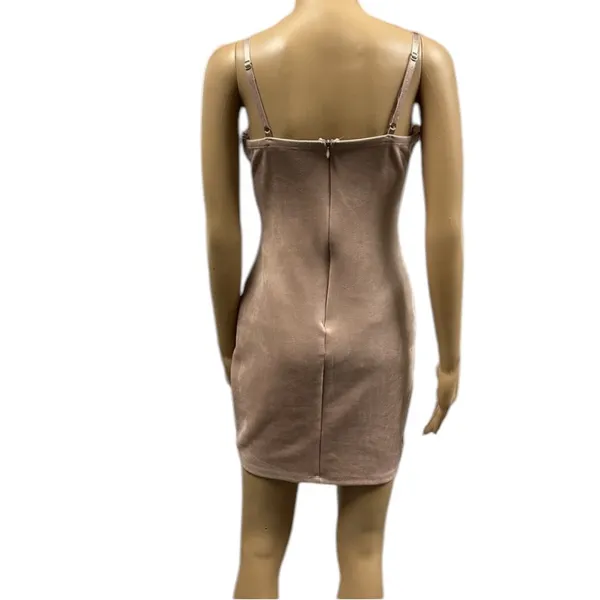 Haute Monde Blush Corset Bandage Bodycon Padded Spaghetti Strap Mini Dress M - Image 2