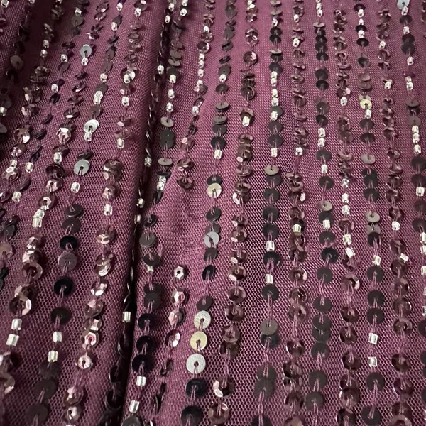 Mac Duggal 5622 Blackberry Sequin Embellished‎ Puff One Shoulder Gown Size 0 - Image 10