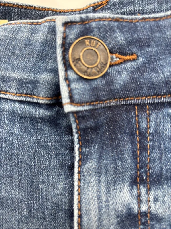 Kut from the Kloth Dark Blue Cropped Ankle flare Jeans - Image 2