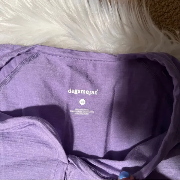 Dagsmejan Women's Size XS/S‎ Pajama Set Light Purple Nattwarm Merino Wool Sweden - Image 10