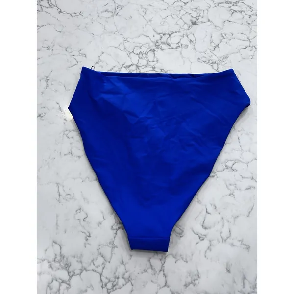 NWOT Quince Electric Blue High Rise High Leg Bikini Bottoms Size Medium - Image 4