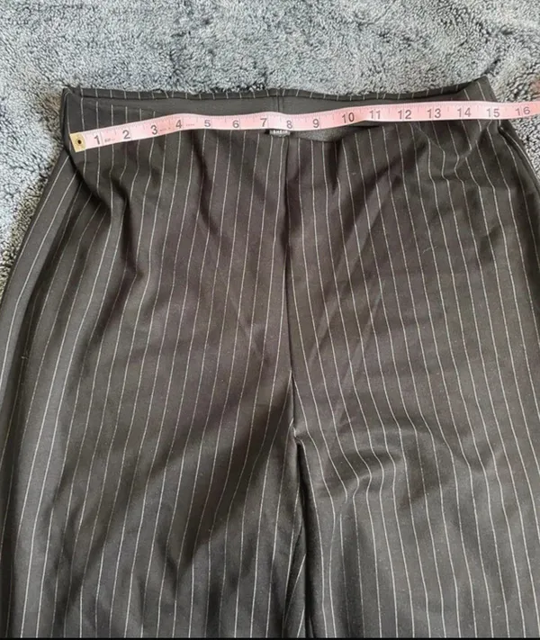 Women’s Pinstriped Flare Leg Pants (Plus Size: 0XL) - Image 6