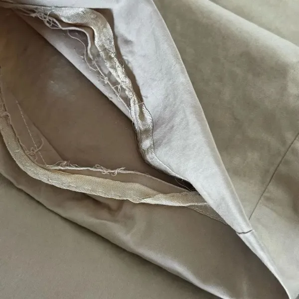 Tory Burch khaki beige pants straight leg mid rise casual work SZ 6 #2419 - Image 9