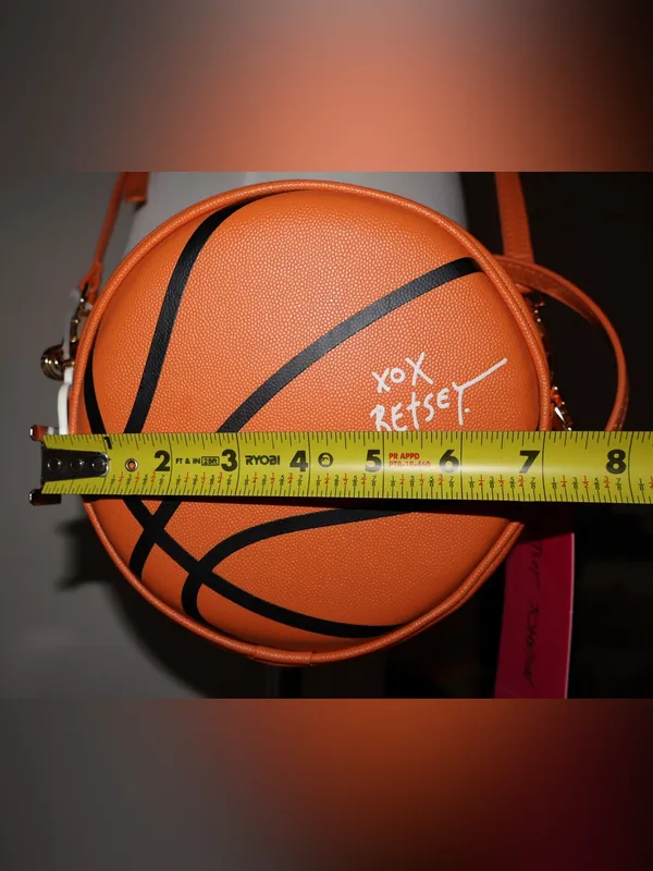 NWT Betsey Johnson Game Time Basketball Crossbody Bag Purse Whistle Charm - Image 4