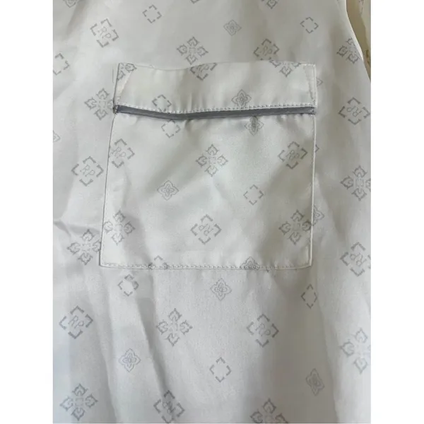 Rachel Parcell Satin Style Pajama Diamond Set Ivory Bridal Getting Ready Small - Image 6