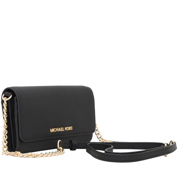 Michael Kors Jet Set Travel Saffiano Leather Smartphone Chain Wallet Crossbody - Image 2