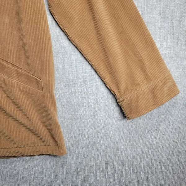 Madewell‎ Redford Womens Corduroy Blazer Jacket Size L Tan Knit Double Breasted - Image 10
