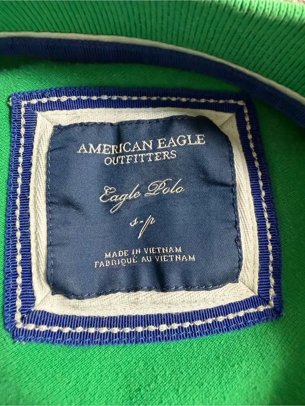 American Eagle Y2K Green Stretch Women’s Polo S - Image 3