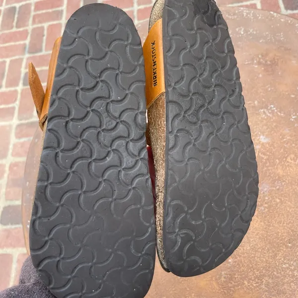 Birkenstock big buckle with tan yellow leather EU 39 US 8/8.5 - Image 3