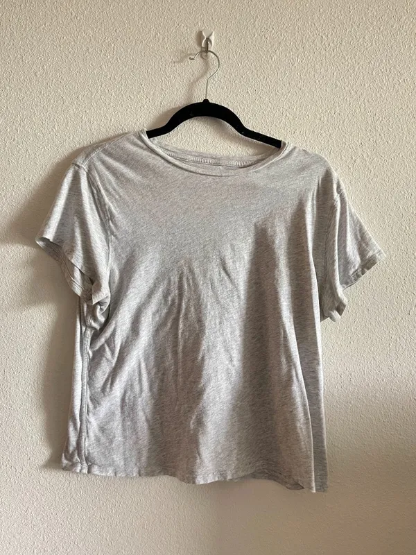 Aerie Vintage T-Shirt Light Heather Grey Women’s Large L Oversized Fit - Image 2