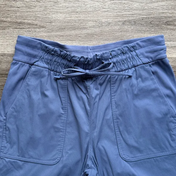 lululemon  Dusty Blue Dance Studio Joggers Ruched Drawstring Pants size 10 - Image 3