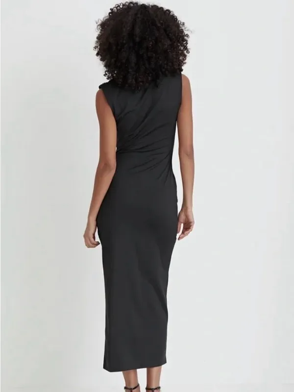 NWT 4th + Reckless Verity Dress - Sleeveless Thigh Split Maxi Dress Black Size M - Image 3