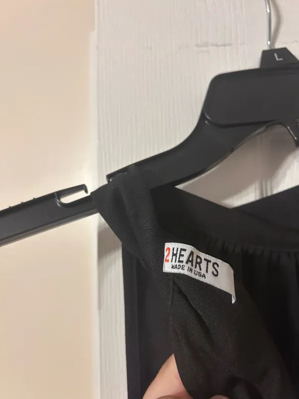 2 Hearts Black Mini Dress Size L - Image 3