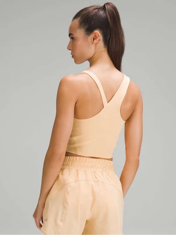 Lululemon Everlux‎ Asymmetrical Tennis Tank Top Summer Glow Square Dot - Image 7