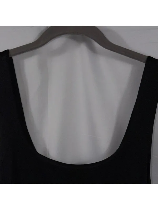 Women’s Black Ruched Bodycon Midi Dress Size Medium - Image 5