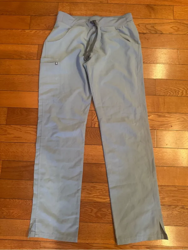 EUC FIGS Yola Cargo Scrub Pants | Slate Blue Women's Small Tall - Image 2