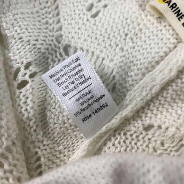 Marine Layer Pants Womens‎ XS White Crochet Knit Wide Leg Pull On Summer Lounge - Image 8