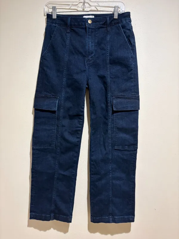 Driftwood Annabel Cargo Stretch Jeans Dark Wash - Image 3