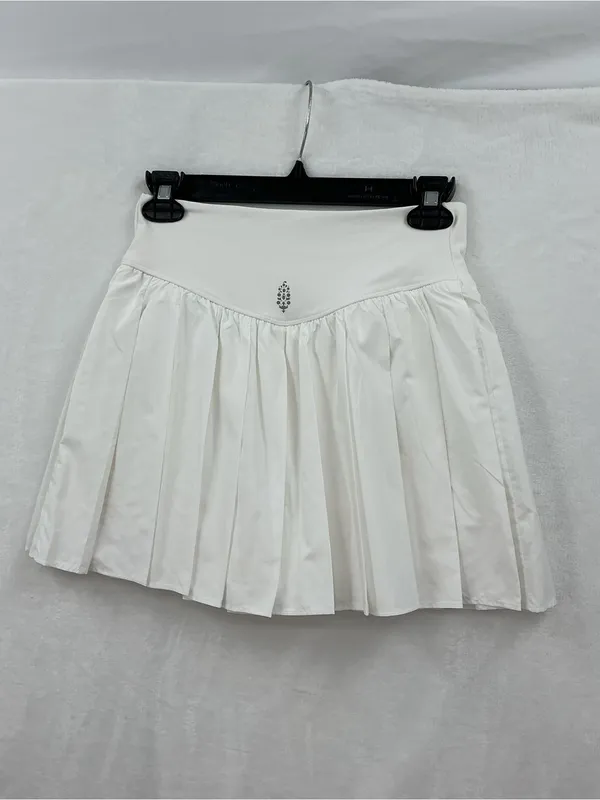 Free People White Pleated Skater Skirt - Image 5