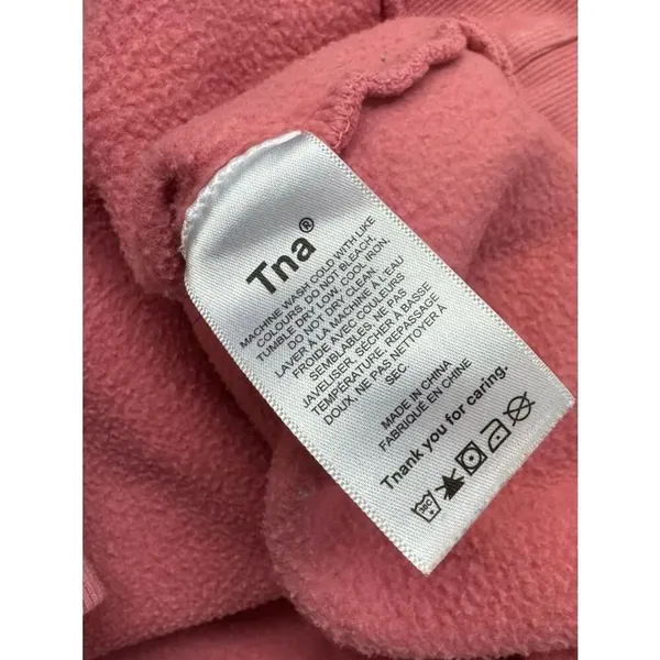 Aritzia TNA Cozy Sweatfleece Perfect Hoodie Sunwashed Pink Women’s Small - Image 3