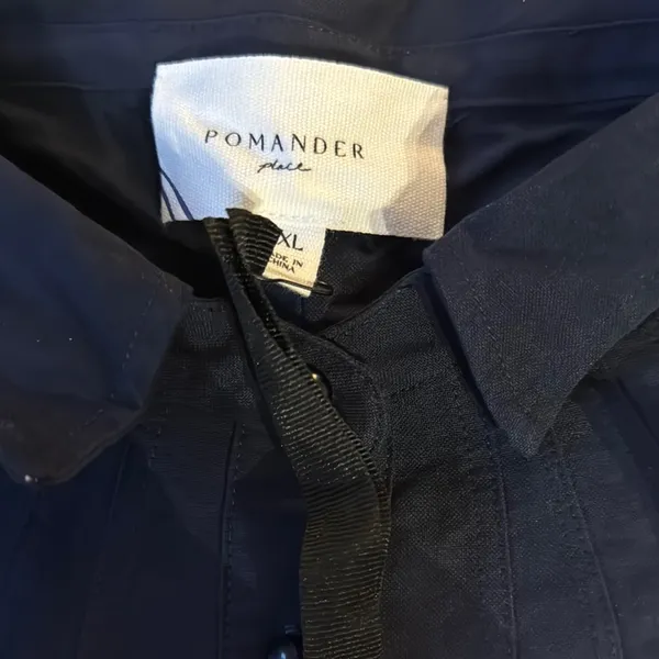 Pomander Place Blue Swim Coverup with Collared Neckline‎ Size XXL - Image 7