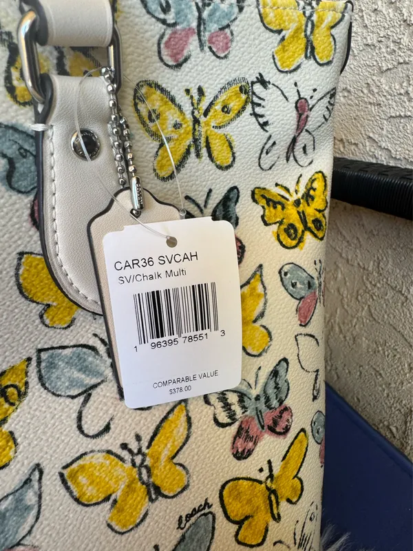 NWT Coach Gallery Tote Bag With Butterfly Print CAR36 - Image 8