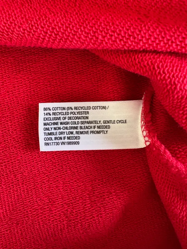 All in Motion Red "Athletic Court Club" Cropped Crewneck Sweatshirt Sz Medium - Image 7
