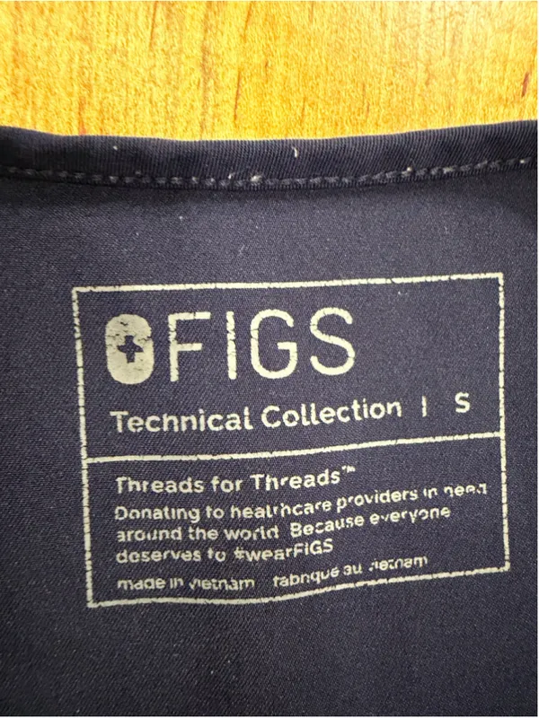 FIGS Catarina Scrub Top Women S Navy Blue V-Neck 2-Pocket Surgical Nurse Medical - Image 8
