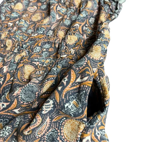 Universal Threads Linen Medium Sleeveless Dress Ruffled Paisley Cottagecore - Image 6