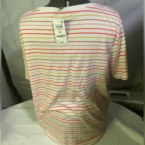 Striped Women's Top - Red and White - Image 4