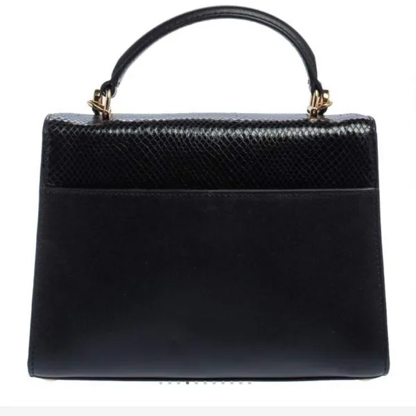 Michael Kors Black and gold python, Sloane crossbody - Image 2
