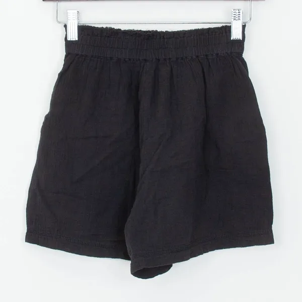 Aerie Womens Gauzy High Waist Shorts Size XXS‎ Black Pockets Beachy Vacation - Image 4