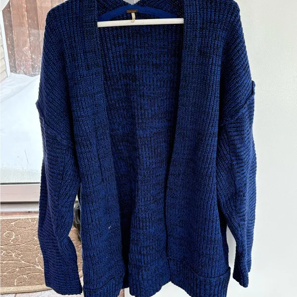 Free People Deep Blue Women's Cardigan - Image 5