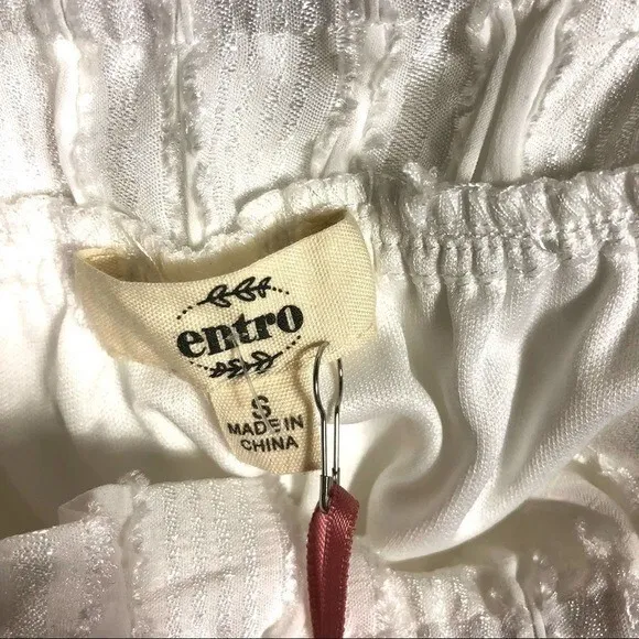 Anthropologie‎ Entro white dress women's small - Image 7