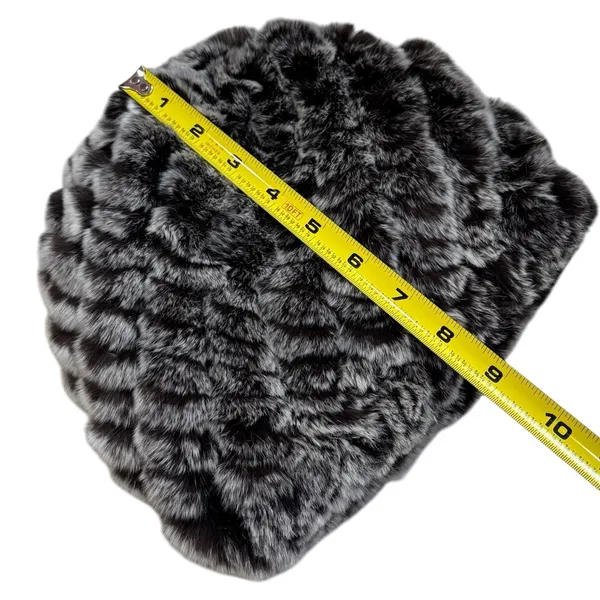 Unbranded Reversible Knit Beanie Faux Rabbit‎ Fur Hat in Chocolate Brown Cozy - Image 7