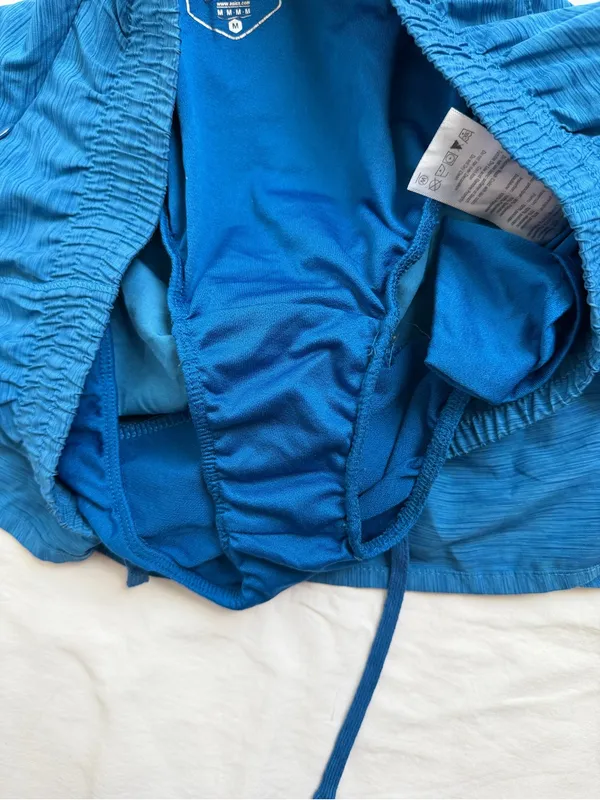 ASICS‎ Blue Running Shorts Size Medium Built-In Brief Athletic Activewear - Image 3