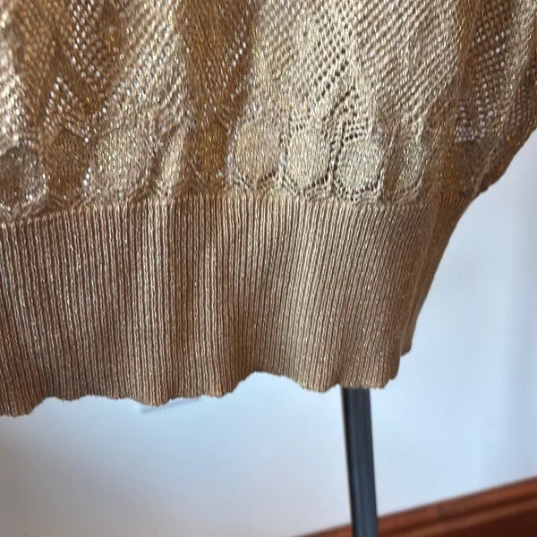 Motherhood Cream Tan Boxy 3/4 Sleeve Blouse - Image 5