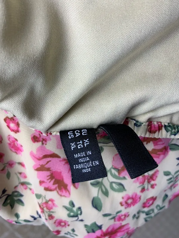 Vero Moda Felicia Halter Maxi Dress L Pink Floral Autumn Wedding Guest - Image 7