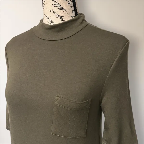 Articles of Society‎ S Military Green Mock Neck Pocket Top Minimalist Travel NWT - Image 6