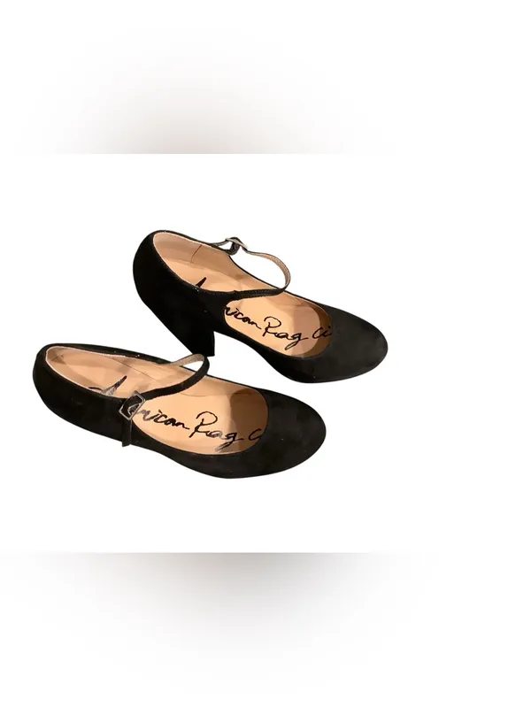 American Rag CIE Black Suede Mary Jane Block Heels WORN ONCE for 3 hours - Image 2